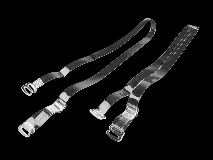 Clear Bra Shoulder Straps width 10 mm with plastic fastening