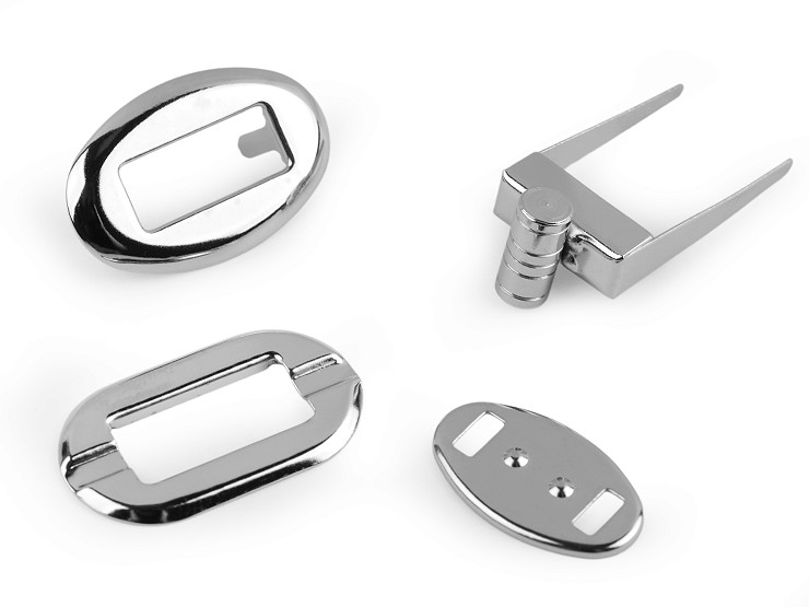 Fermaglio ovale, per borsetta, dimensioni: 20 x 32 mm