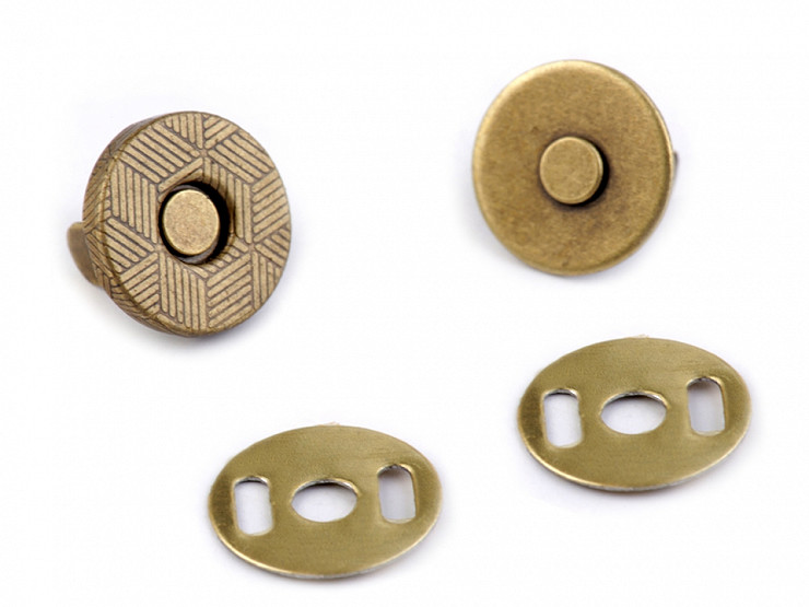 Slim 10 mm 50 sets of Magnetic Snap Closure Nickel 