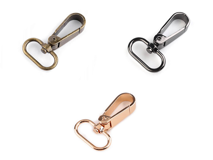 Mosquetón giratorio metálico, compatible con correas de 25 mm