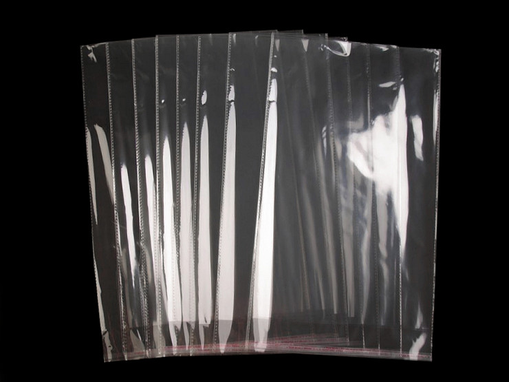 Clear Plastic Self-Adhesive Seal Bags 24x39 cm