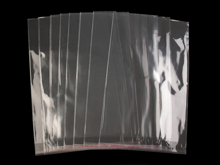 Clear Plastic Self-Adhesive Seal Bags 26x40 cm
