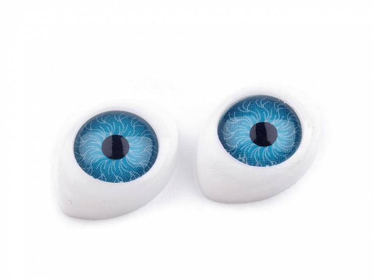 Oval Plastic Doll Eyes 12x17mm height 6mm