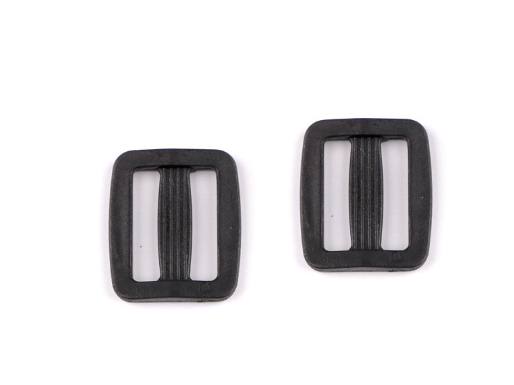 38mm Black Plastic Tri-Glide Triglide Buckle – Bag Belt Strap Loops Clip, Adjustable Fastener (Single)
