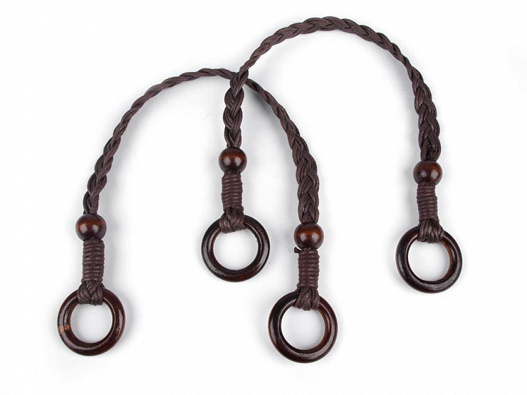 Taschengriffe geflochten Länge 48–50 cm mit Ringen