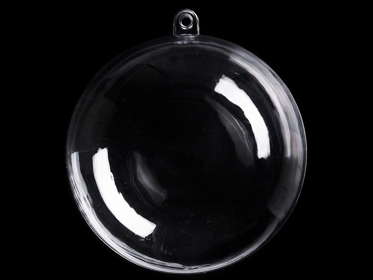 Ornement Boule à garnir en plastique transparent, Ø 8,5 cm