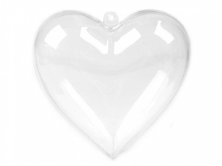 Plastic Heart Ornament 8x8 cm