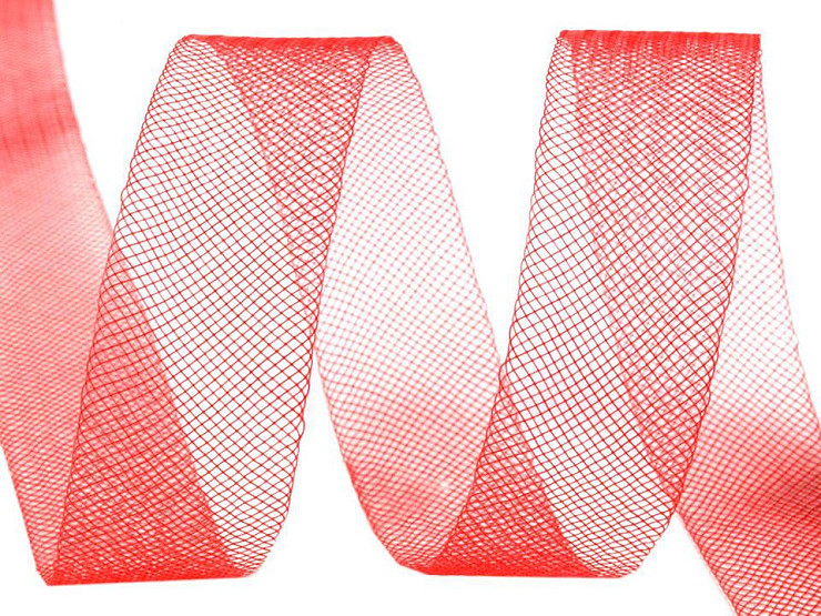 Modistická krinolína na vyztužení šatů a výrobu fascinátorů šíře 2,5 cm