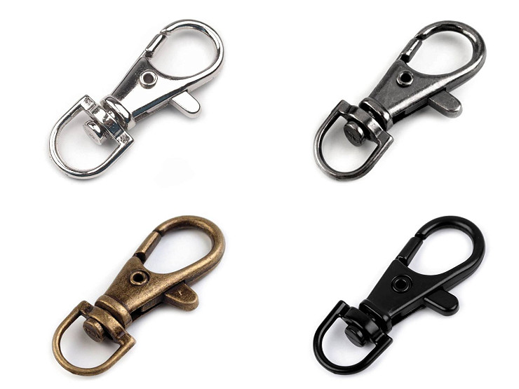 Mousqueton métallique pour sangle de 10 mm