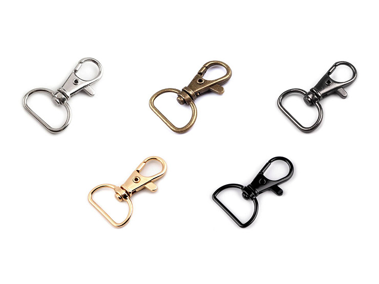 Mosquetón giratorio metálico, compatible con correas de 18 mm