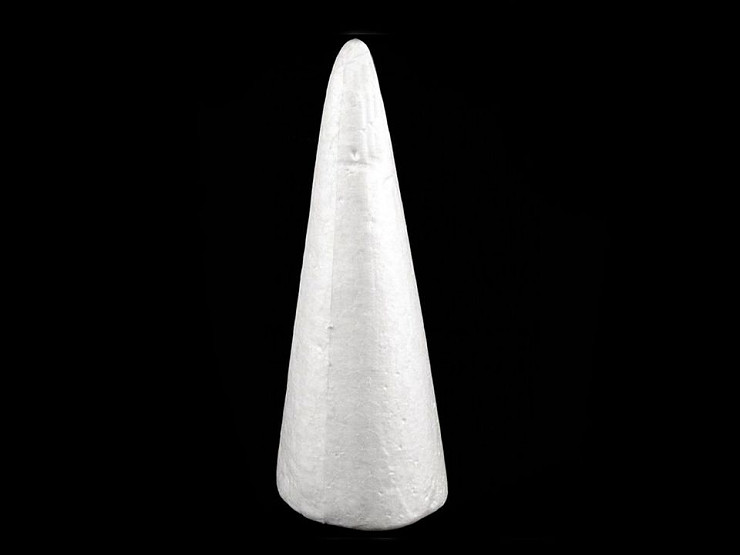 Cône Polystyrène Blanc - 25cm Hauteur - 10cm Diamètre - Décoration, Bricolage