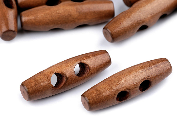 Holzknopf Olive 12 x 40 mm