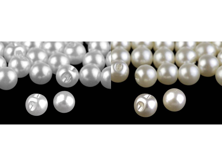 40 Stück Perlenknöpfe Ohne Nähen | Schwarz 10mm Für Kleidung & Basteln