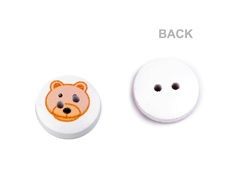 Wooden Decorative Button, Animals mix