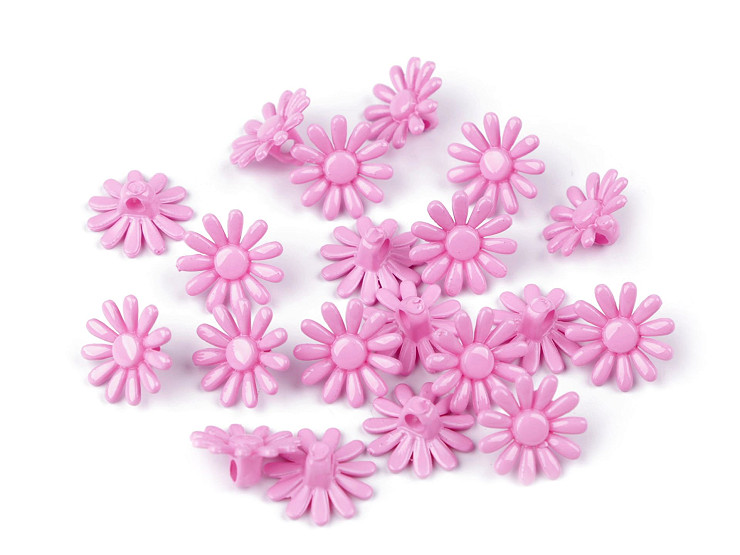 Plastic Buttons / Beads, Flower Ø15 mm