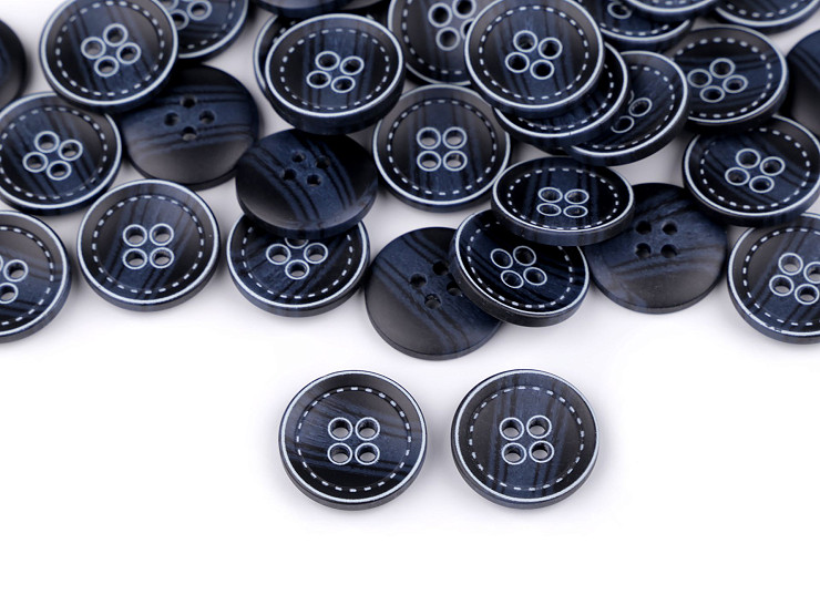 Button with imitation stitching size 32', 40'