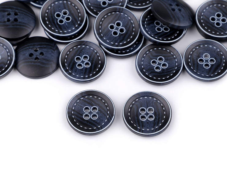 Bouton avec imitation coutures, taille 32', 40'