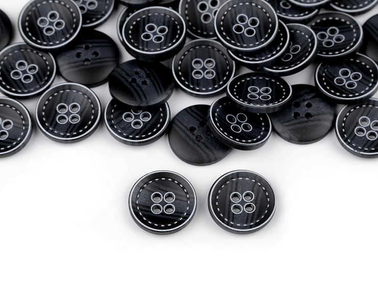 Button with imitation stitching size 32', 40'