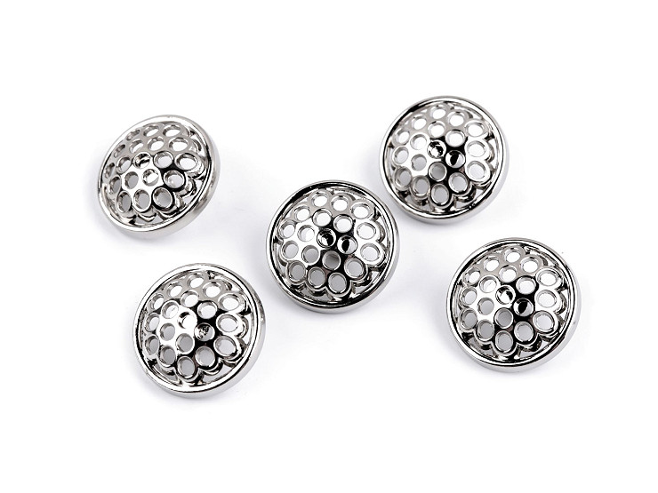 Perforated metal button, size 28'; 36'