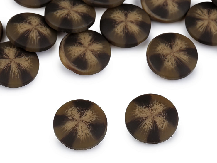 Gombík kabátový, sakový - zamatový efekt veľkosť 34 ", 40", 48"