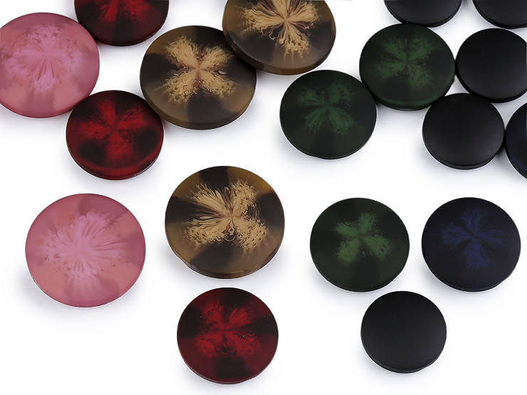 Gombík kabátový, sakový - zamatový efekt veľkosť 34 ", 40", 48"