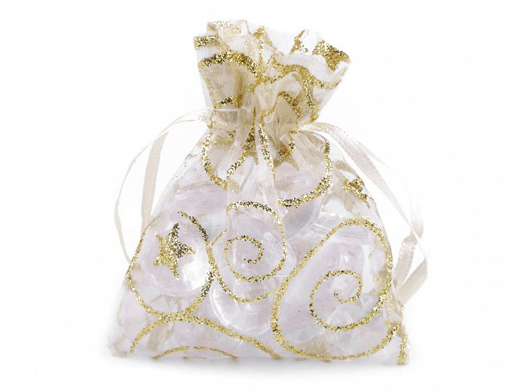 Organza Gift bag 6.5x9 cm with glitters