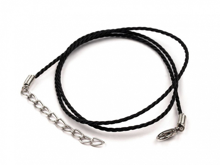 wholesale fashion Braid Leather Cord Necklace Lobster Clasp Chain 