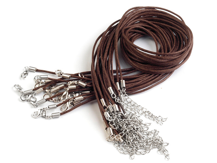 Waxed Cotton Cord with Lobster Clasp 45 cm