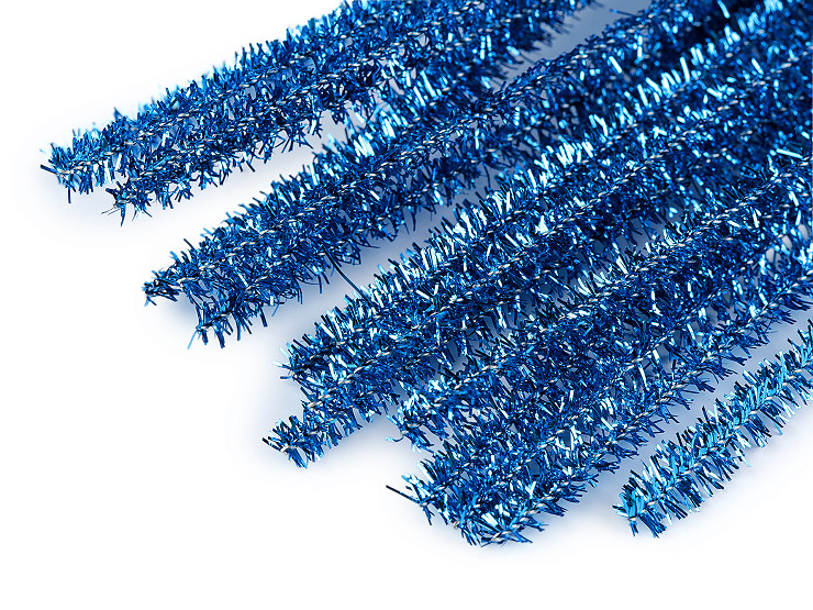 Fuzzy Chenille Wire Sticks with lurex Ø6 mm, length 30 cm