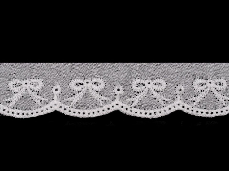 Broderie Anglaise Cotton Eyelet Lace Trim width 35 mm