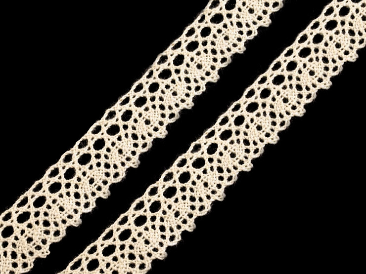 Bavlnená čipka paličkovaná šírka 19 mm