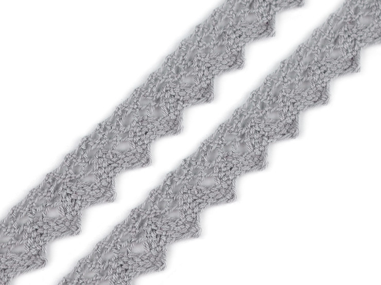 Ribete de encaje de bolillos de algodón, ancho 15 mm 