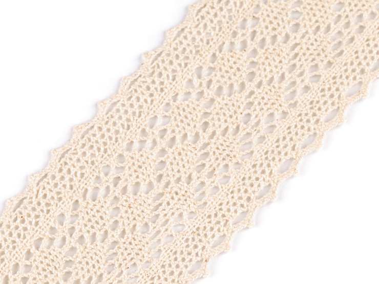 Cotton Bobbin Lace Trim width 63 mm