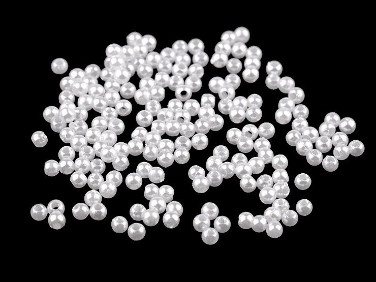 Wachsperlen aus Konststoff Glance / Perlen Ø3 mm