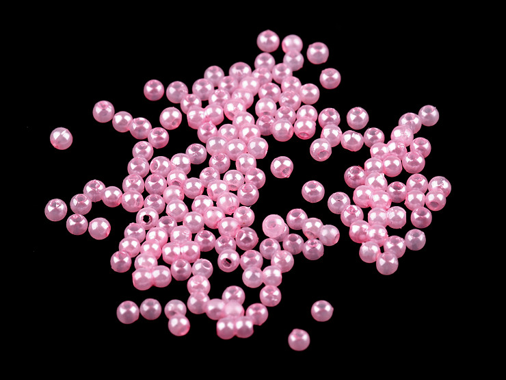 Perles en plastique Glance, Ø 3 mm