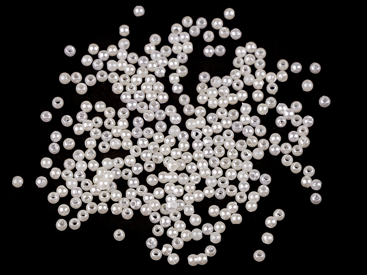 Plastové voskové korálky / perly Glance Ø3 mm