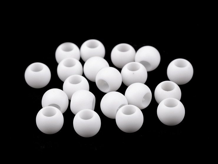 Perles fantaisie en plastique, 11 x 14 mm, mates