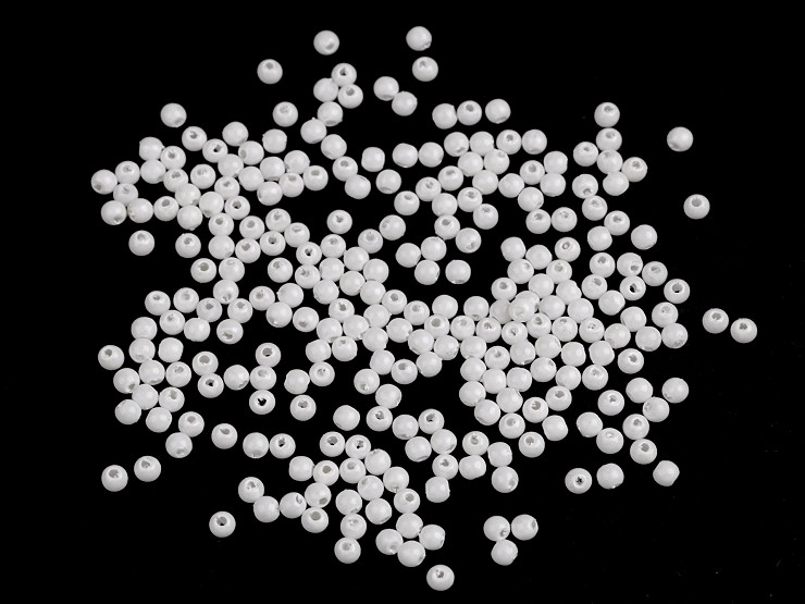 Plastikowe koraliki woskowane / perły Glance Ø4 mm