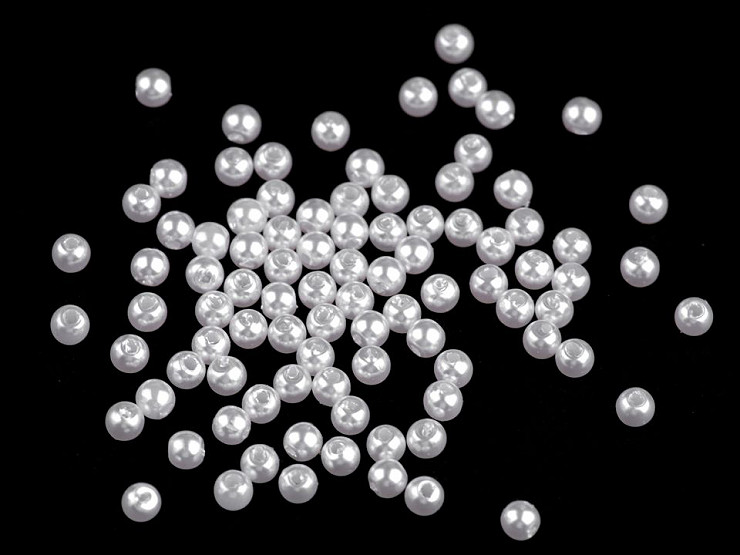 Wachsperlen aus Kunststoff Glance / Perlen Ø4 mm
