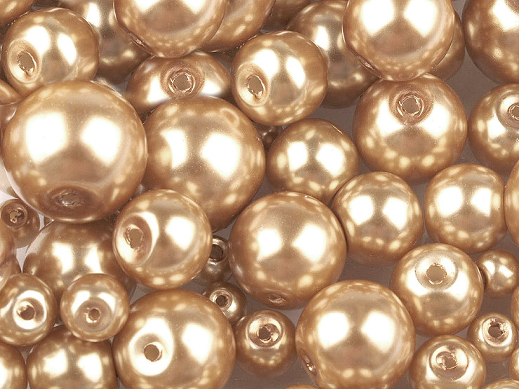 Cuentas imitación perlas redondas de vidrio, varios tamaños Ø4-12 mm