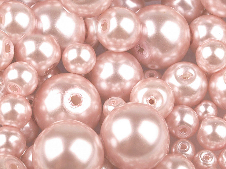 Wachsperlen aus Glas Mix Ø4-12mm