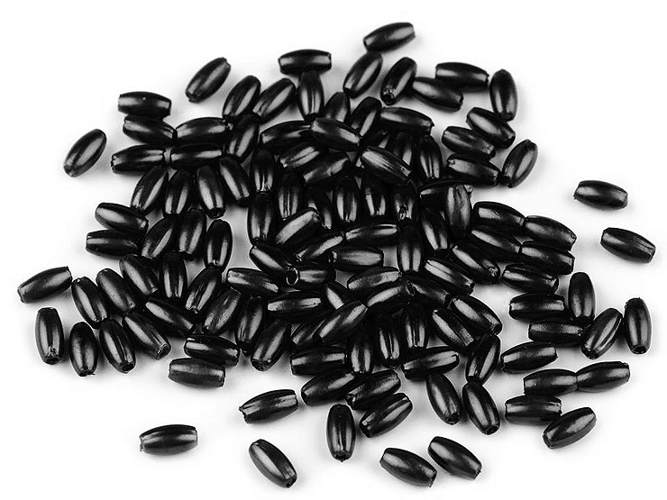 Imitation de perle en plastique Glance, 3 x 6 mm, Grain de riz