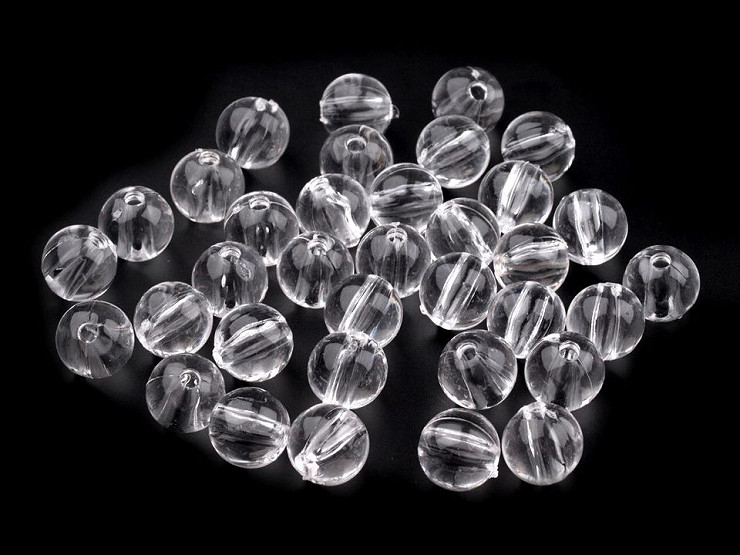 Mărgele rotunde Transparent, Ø8 mm
