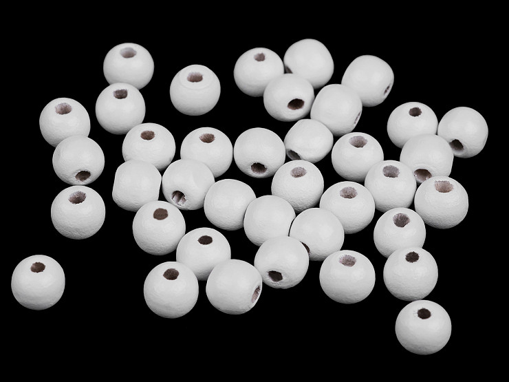 Perles rondes en bois, Ø 10 mm