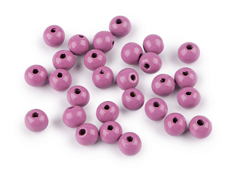 Perles rondes en bois, Ø 10 mm