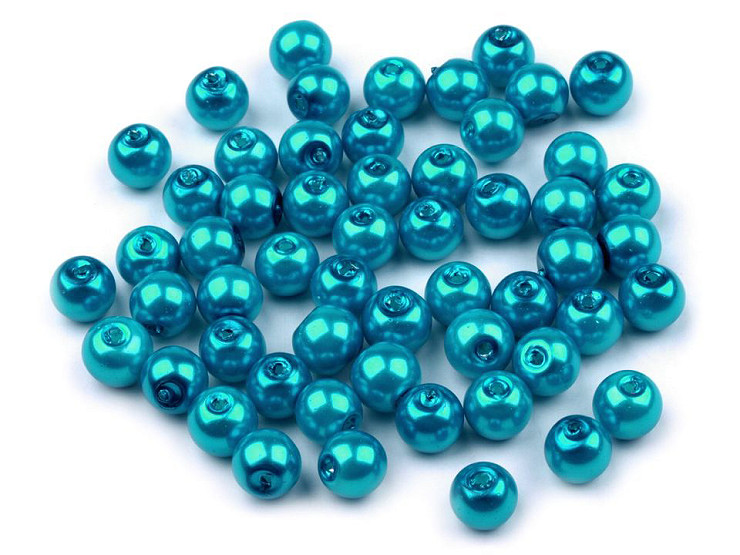 Szklane woskowane perły Ø6 mm