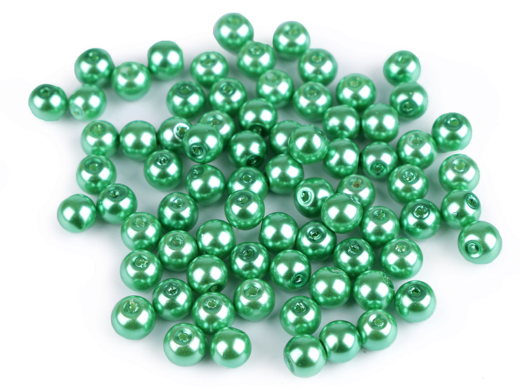 Szklane woskowane perły Ø6 mm