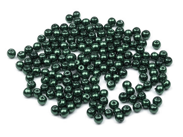 Cuentas imitación perlas redondas de vidrio Ø4 mm lisas
