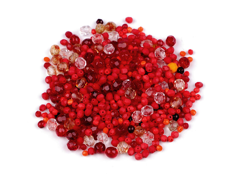 Fire polished Mixed Rumsh Glass Beads 2nd Quality