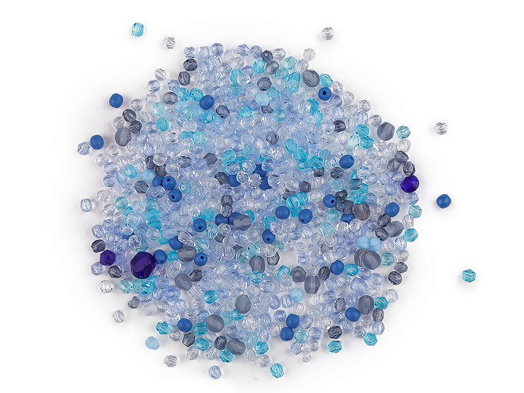 Skleněné korálky ramš broušené ohňovky 2. jakost